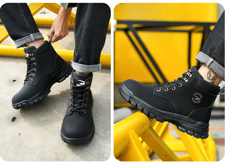 Chaussures de Sécurité Homme et Femme - Sneakers Anti-écrasement avec Embout Métallique, Bottes de Travail Indestructibles pour Construction - BLACKBEARD OUTDOOR INDUSTRIES
