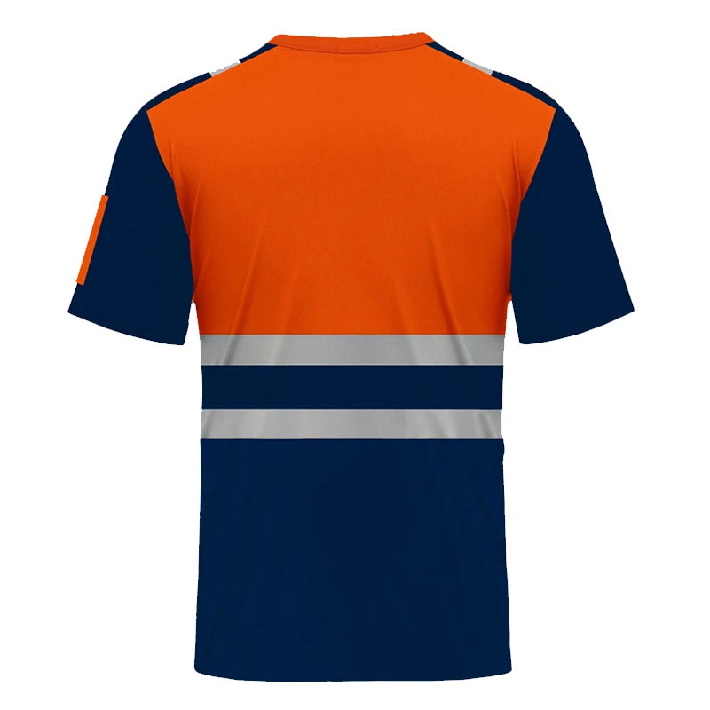 T-shirt de Sécurité Haute Visibilité – Été Respirant & Séchage Rapide Manches Courtes | Tissu Réfléchissant | Polyester Léger | Tailles L à XXXL - BLACKBEARD OUTDOOR INDUSTRIES