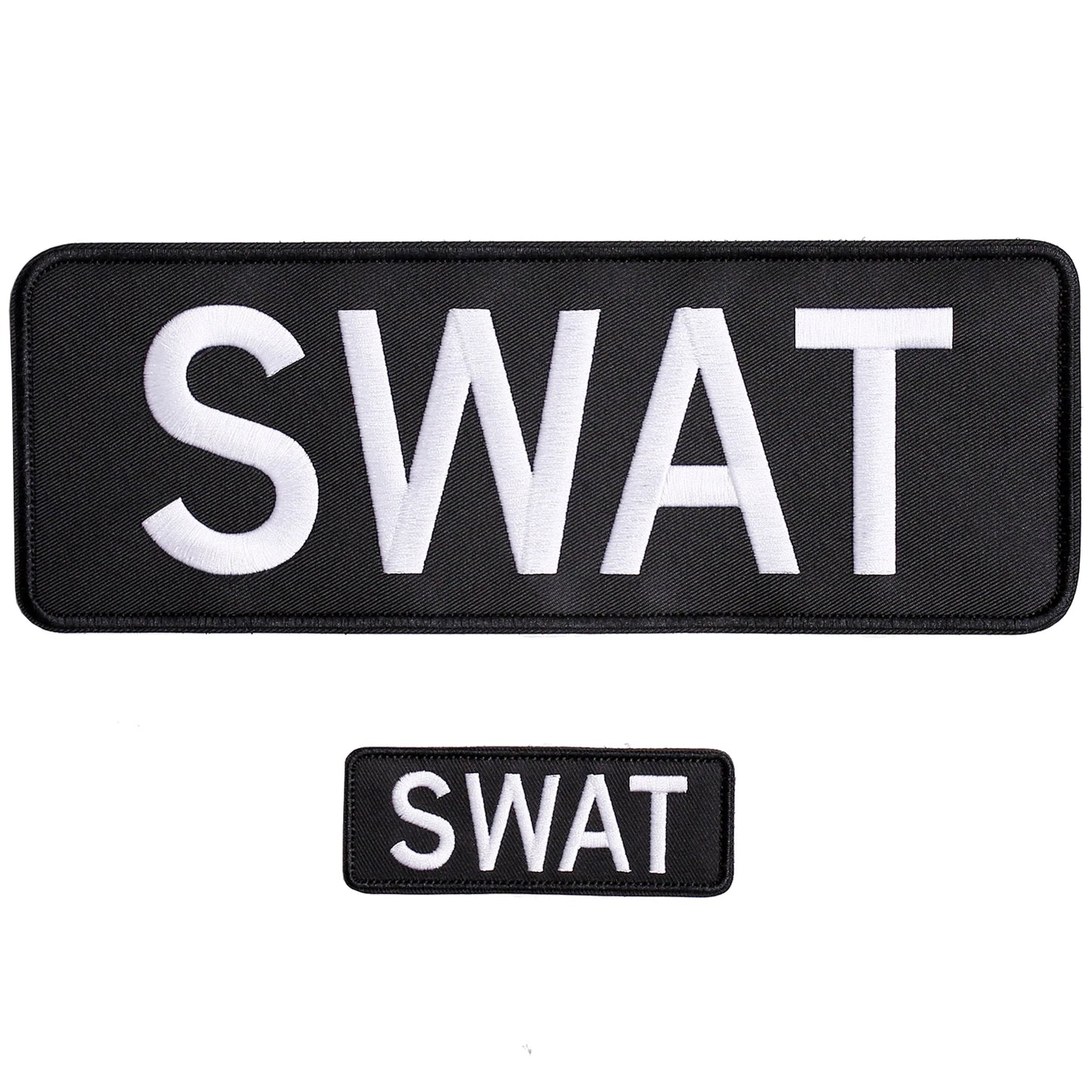 Lot de 2 Patches Brodés SWAT et security – Grand Format – Style Militaire – Velcro - BLACKBEARD OUTDOOR INDUSTRIES