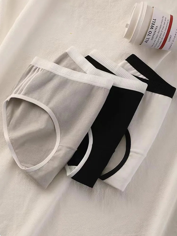 Lot de 3 Culottes Sans Coutures en Coton pour Femmes - Sous-vêtements à Taille Moyenne, Confortables et Idéales pour le Sport - BLACKBEARD OUTDOOR INDUSTRIES