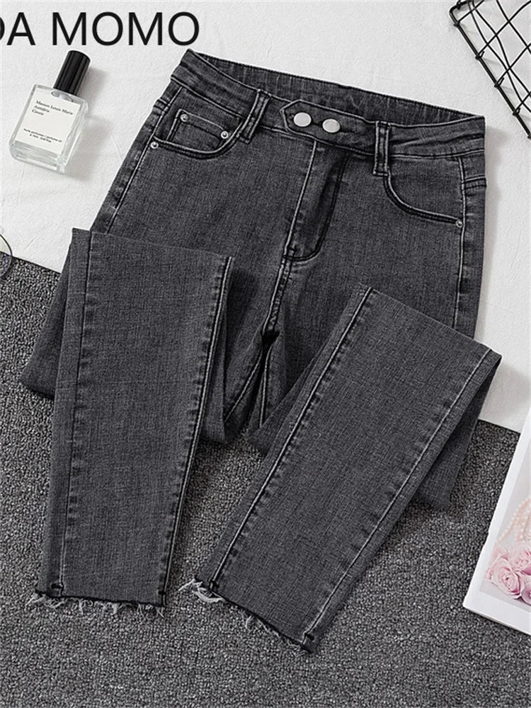 Jeans Femme Skinny Denim Noir – Pantalon Taille Haute Vintage, Stretch Légère - BLACKBEARD OUTDOOR INDUSTRIES