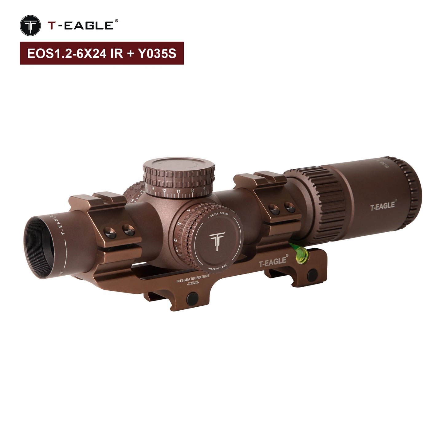 T-EAGLE EOS 1.2-6x24 IR - Lunette de Précision Tactique pour Fusil de Chasse avec Réticule Illuminé, Viseur Collimateur et Support Picatinny - BLACKBEARD OUTDOOR INDUSTRIES