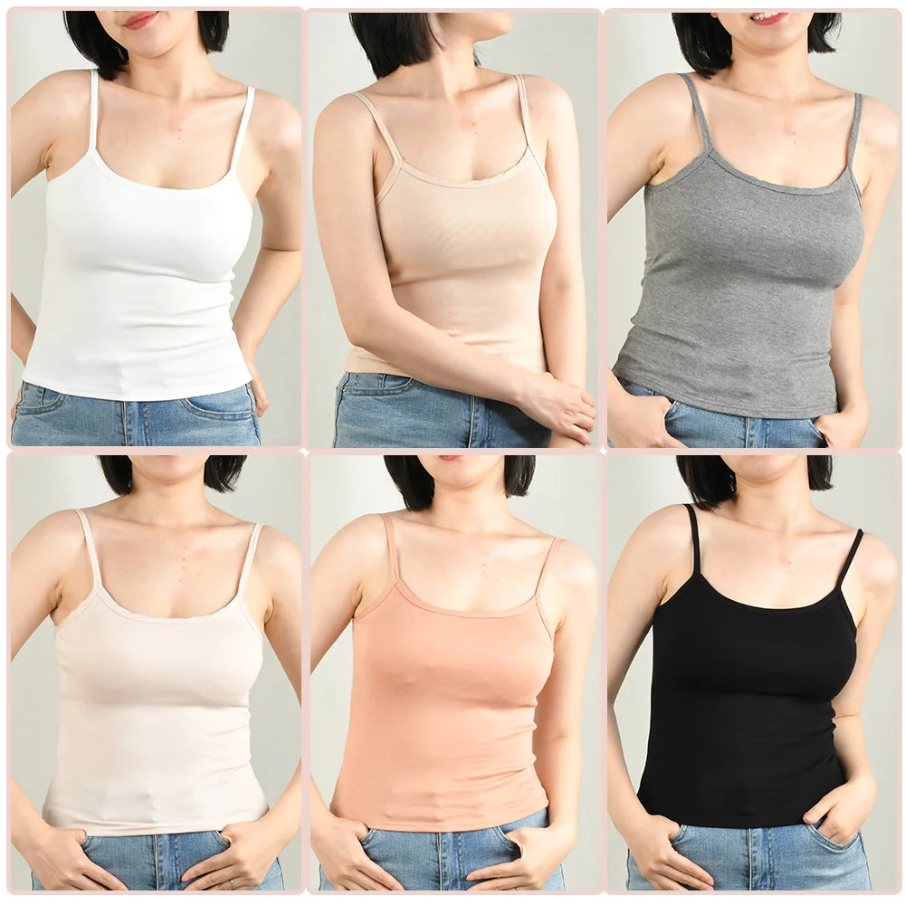 Débardeur Femme à Bretelles Fines avec Coques | Camisole Rembourrée Été – Sport & Casual | S-XL - BLACKBEARD OUTDOOR INDUSTRIES
