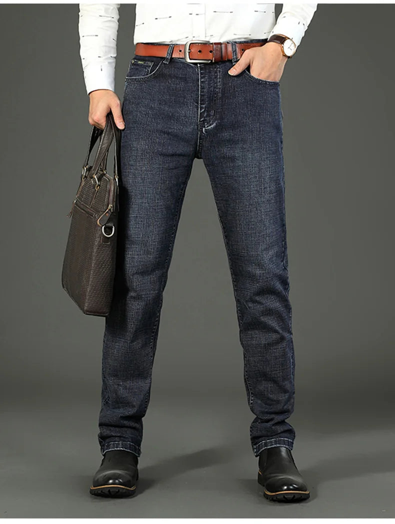 Jeans Business Homme – Coupe Droite Stretch, Bleu/Noir, Denim Classique BLACKBEARD OUTDOOR INDUSTRIES