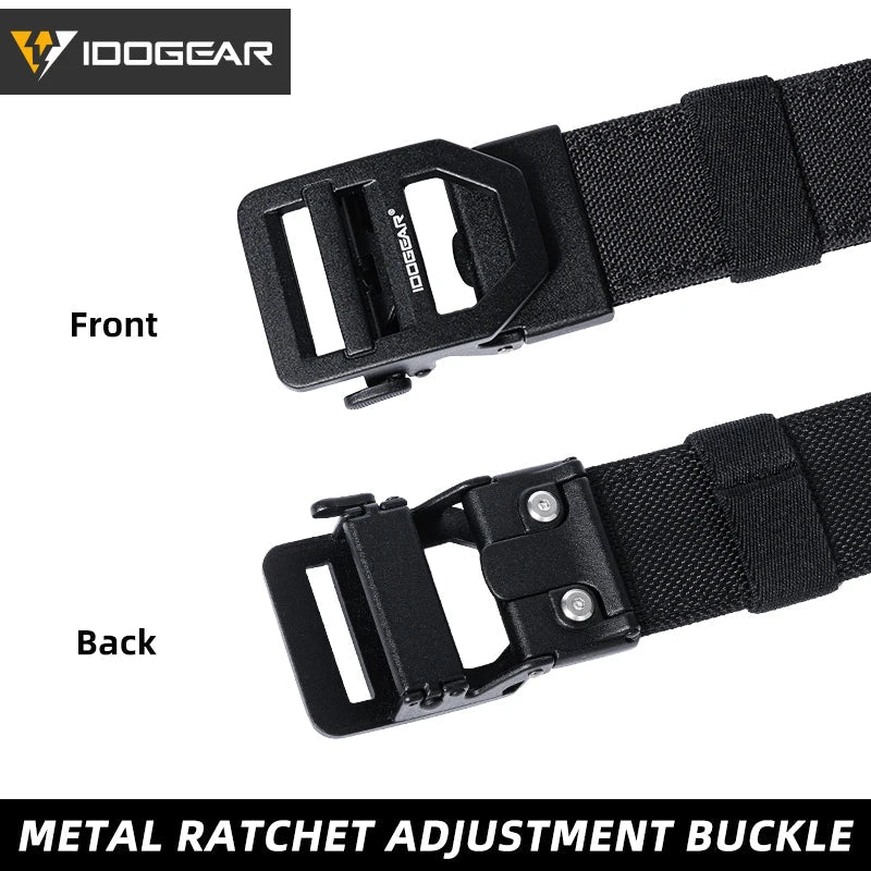 IDOGEAR Tactical 1.5" Belt Metal Buckle Adjustable Ma boutique