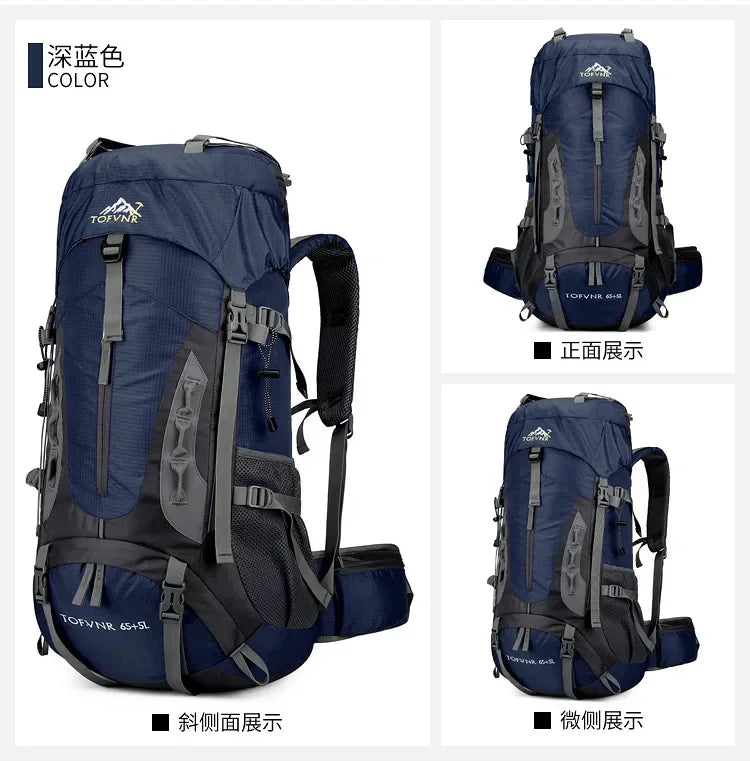 Sac à Dos de Camping 65L – Grande Capacité, Étanche, Unisexe - BLACKBEARD OUTDOOR INDUSTRIES