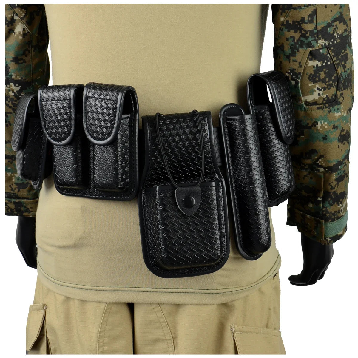 Set de Ceinture Tactique Modulaire pour Forces de l'Ordre - 8 en 1 avec Poche pour Chargeur et Étui à Menottes BLACKBEARD OUTDOOR INDUSTRIES
