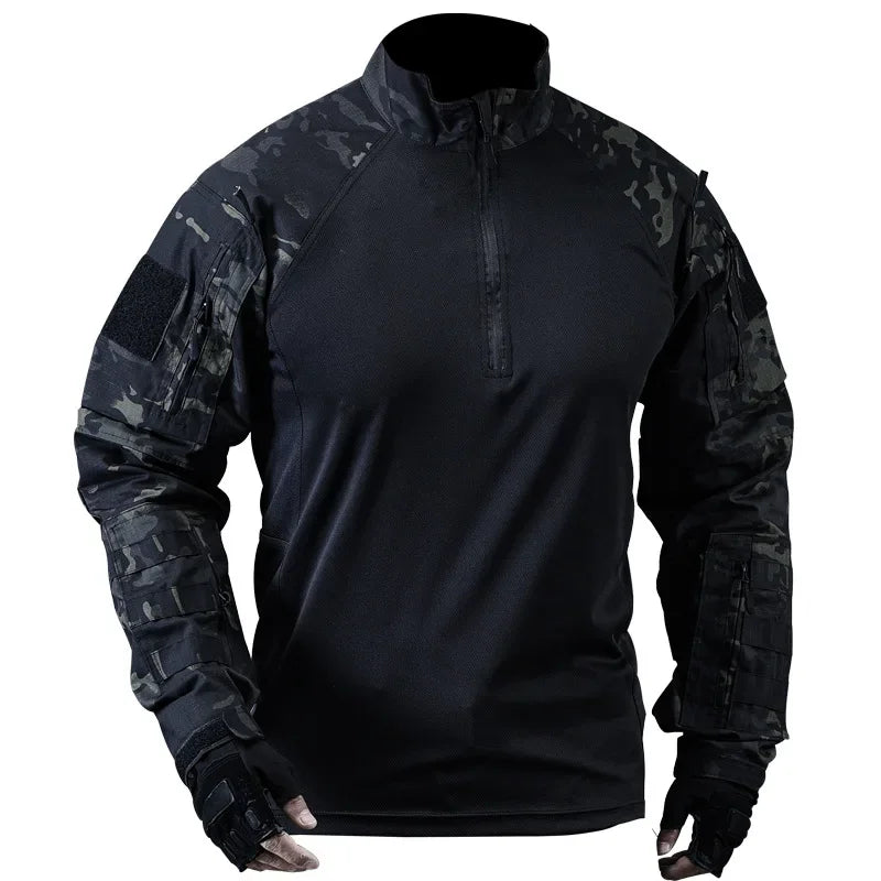 T-shirt Tactique Homme – Manches Longues Airsoft | Paintball | Militaire | Camo | Séchage rapide - BLACKBEARD OUTDOOR INDUSTRIES