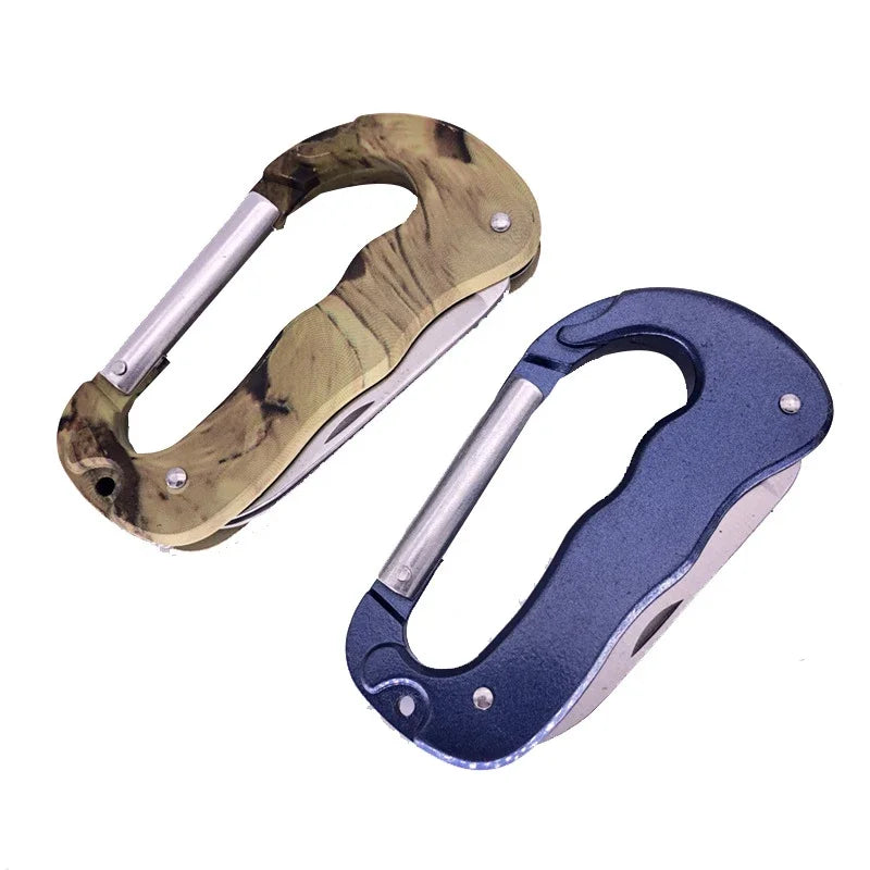 Outil Multi-fonction 5 en 1 pour Extérieur – Camo, Camping, Escalade, Cadenas Parachutiste, Couteau, Lampe LED, Mousqueton de Montagne - BLACKBEARD OUTDOOR INDUSTRIES