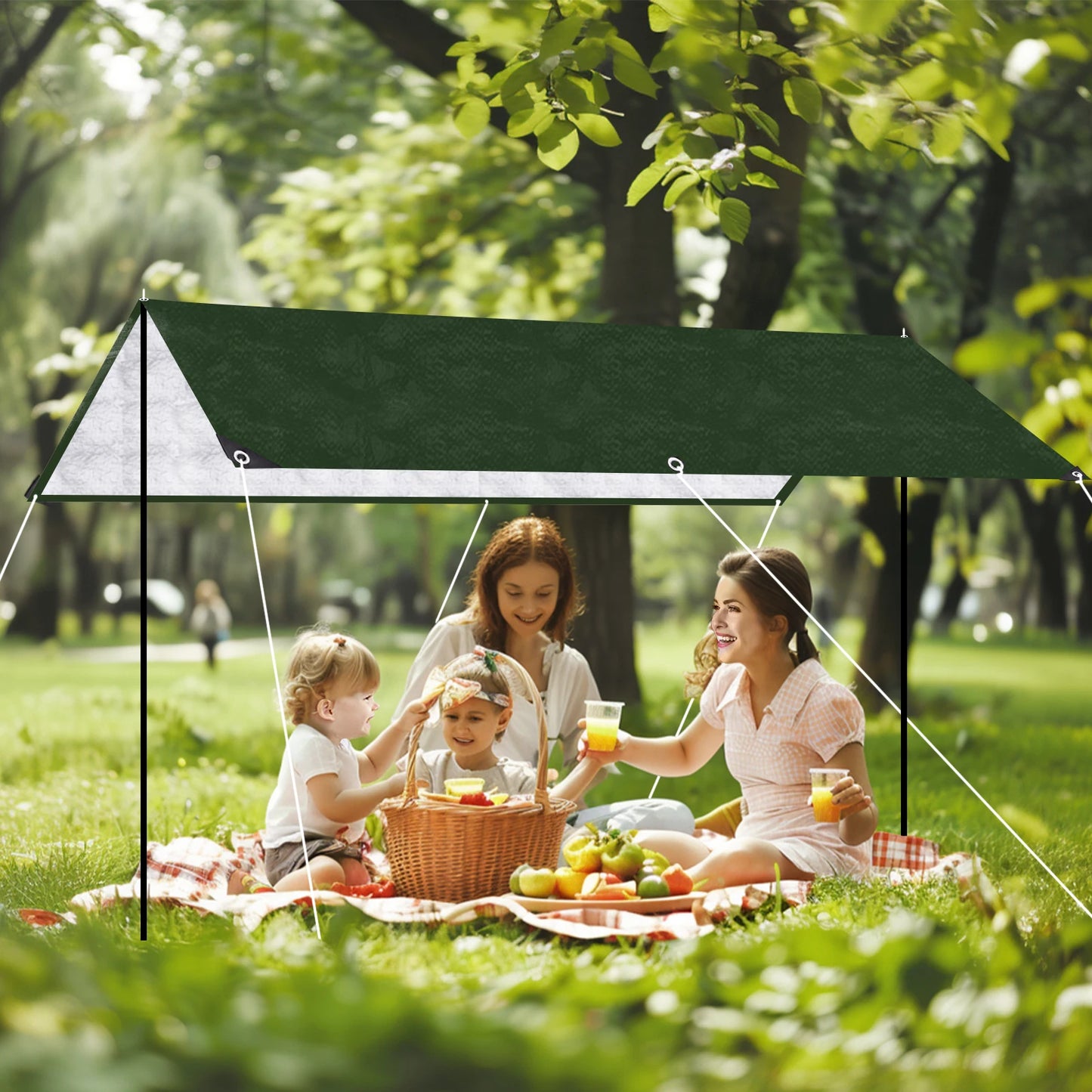 Grande Bâche Imperméable Renforcée 5x4m / 3x2m – Tarp Multiusage pour Jardin, Camping, Protection Extérieure - BLACKBEARD OUTDOOR INDUSTRIES
