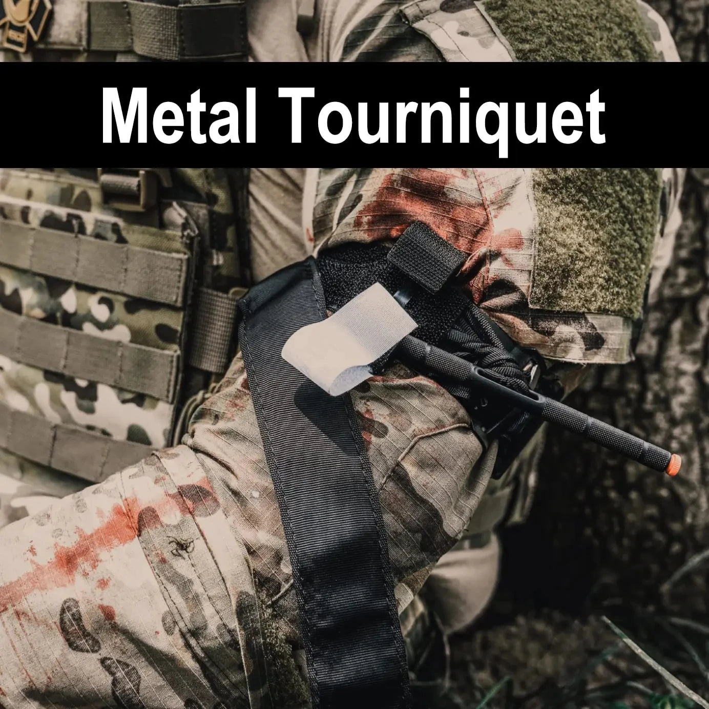 RHINO RESCUE - Housse de Tourniquet avec Tourniquet Métallique, Ciseaux et Support MOLLE pour Premiers Secours, Idéal pour Camping et Tactiques - BLACKBEARD OUTDOOR INDUSTRIES