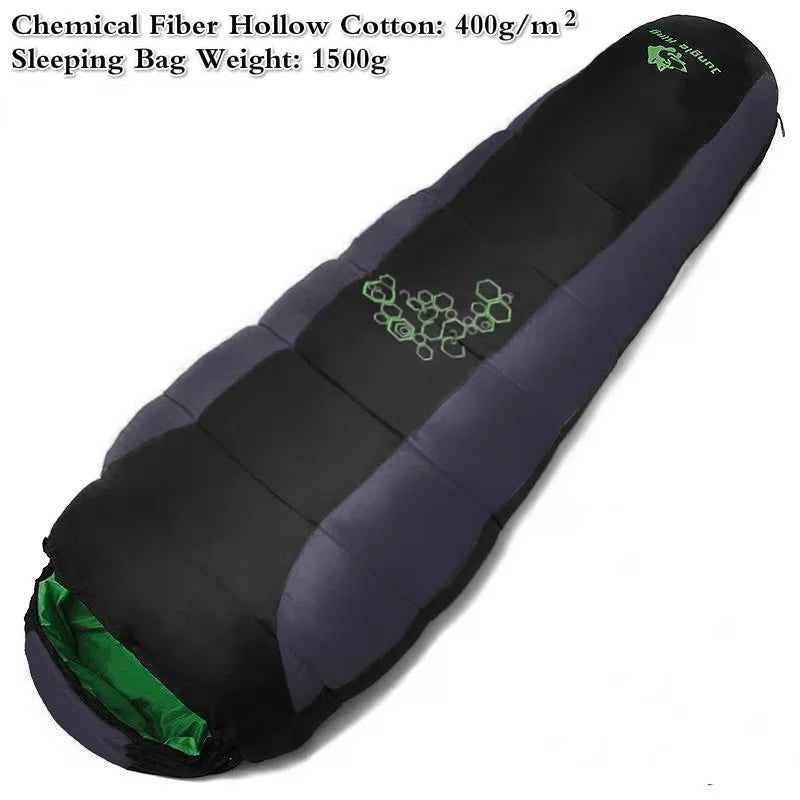 Jungle King CY0901 Sac de Couchage en Coton Épais à Quatre Trous – Sac de Couchage Thermique Hiver pour Camping et Voyage - BLACKBEARD OUTDOOR INDUSTRIES