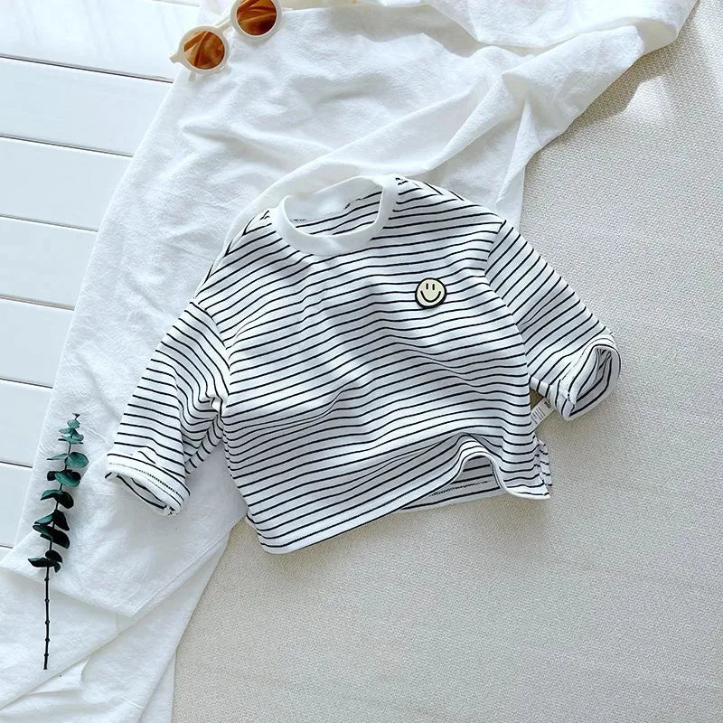 T-shirt rayé à manches longues enfants Ma boutique