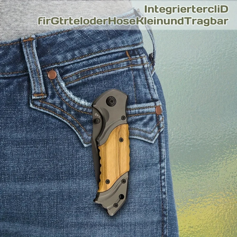 Couteau de Poche de Survie – EDC Multifonction | Autodéfense, Extérieur, Tactique Militaire - BLACKBEARD OUTDOOR INDUSTRIES