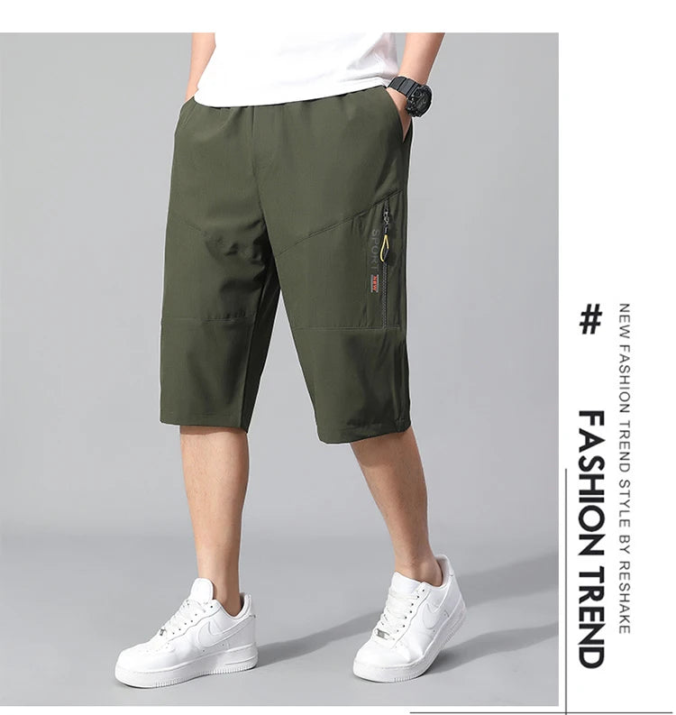 Short Cargo Homme - Poches Zippées, Taille Élastique, Coton Respirant, Style Décontracté Été Ma boutique