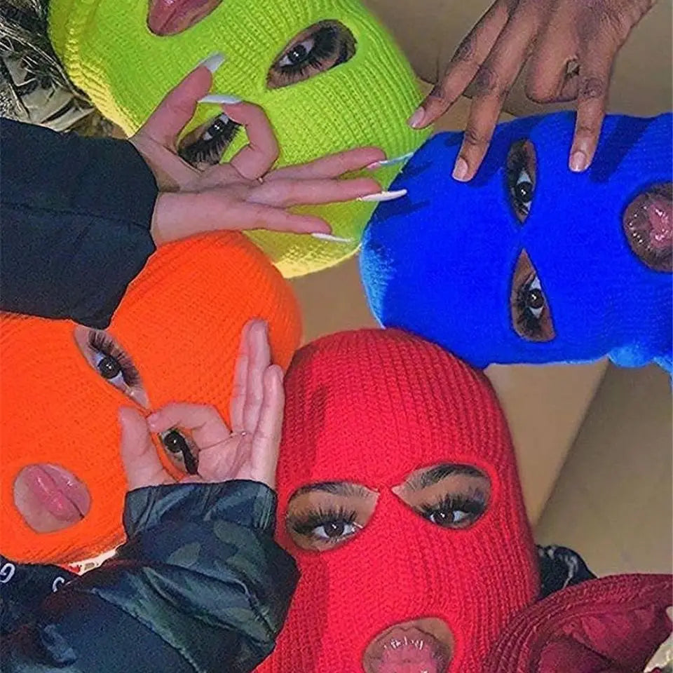 Balaclava cagoule trois trous en fibre acrylique Ma boutique