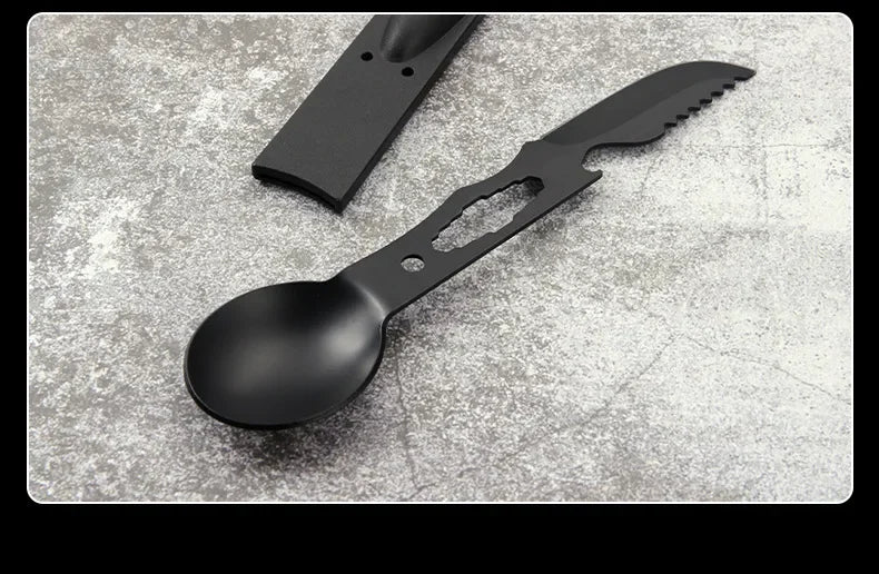Set Multifonction Camping - Couteaux, Couverts et Sifflet en Acier Inoxydable - BLACKBEARD OUTDOOR INDUSTRIES
