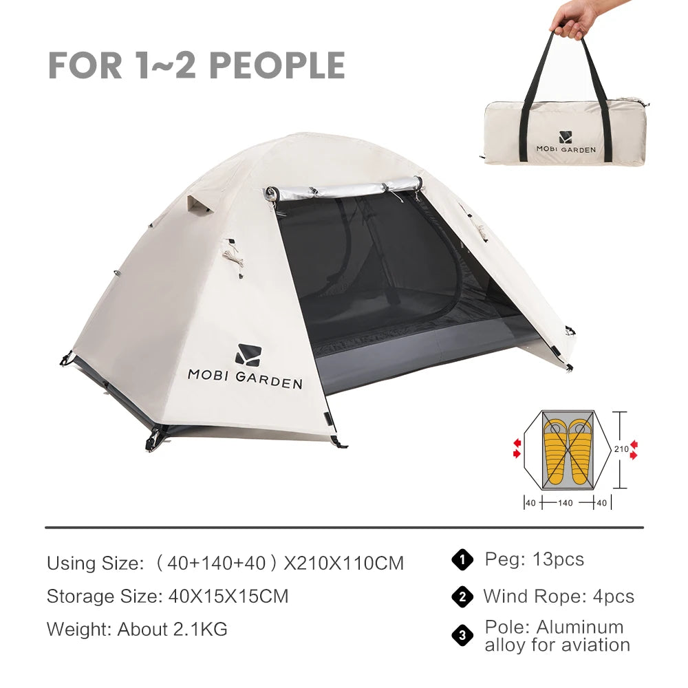 MOBI GARDEN Tente de Trekking pour Camping et Randonnée - 3/4 Personnes - BLACKBEARD OUTDOOR INDUSTRIES