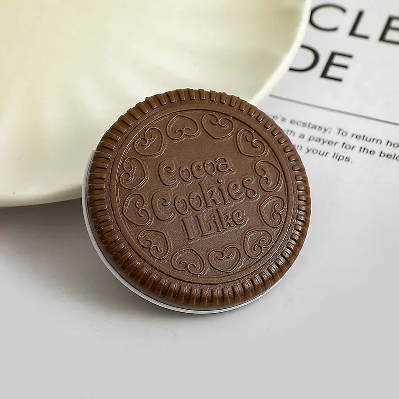 Miroir de Maquillage Pliable en Forme de Biscuit au Chocolat – Avec Peigne Intégré - BLACKBEARD OUTDOOR INDUSTRIES