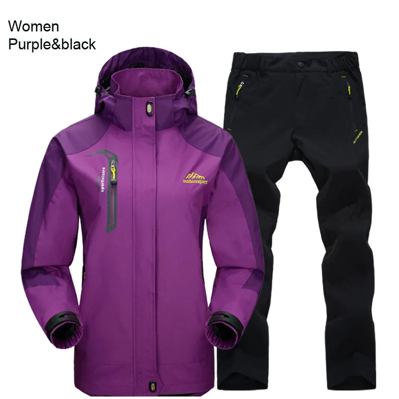 Ensemble Veste & Pantalon de Randonnée Femme TRVLWEGO | Imperméable 20000MM | Coupe-Vent | Outdoor Camping Trekking - BLACKBEARD OUTDOOR INDUSTRIES