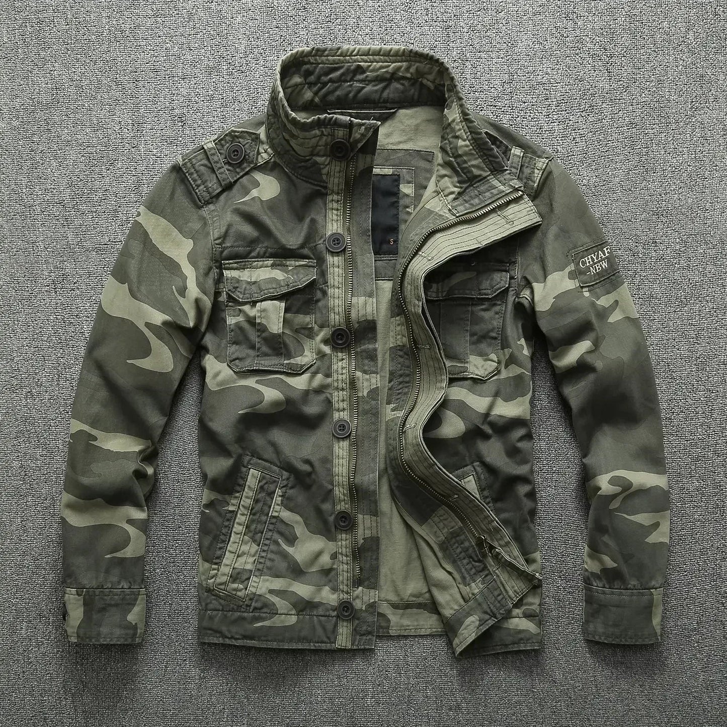 Veste Homme M65 Denim Rétro – Cargo Multi Poches – Style Militaire Outdoor Casual - BLACKBEARD OUTDOOR INDUSTRIES