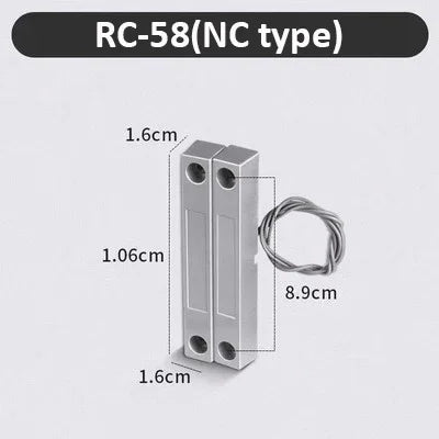 Capteur de Porte NC - Interrupteur Reed Magnétique Filaire en Métal pour Volet Roulant et Système d’Alarme de Sécurité - BLACKBEARD OUTDOOR INDUSTRIES