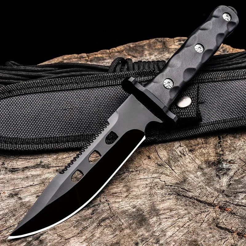 Voltron Tactical Straight Knife – Outdoor Camping Survival & Self-defense EDC Knife - BLACKBEARD OUTDOOR INDUSTRIES