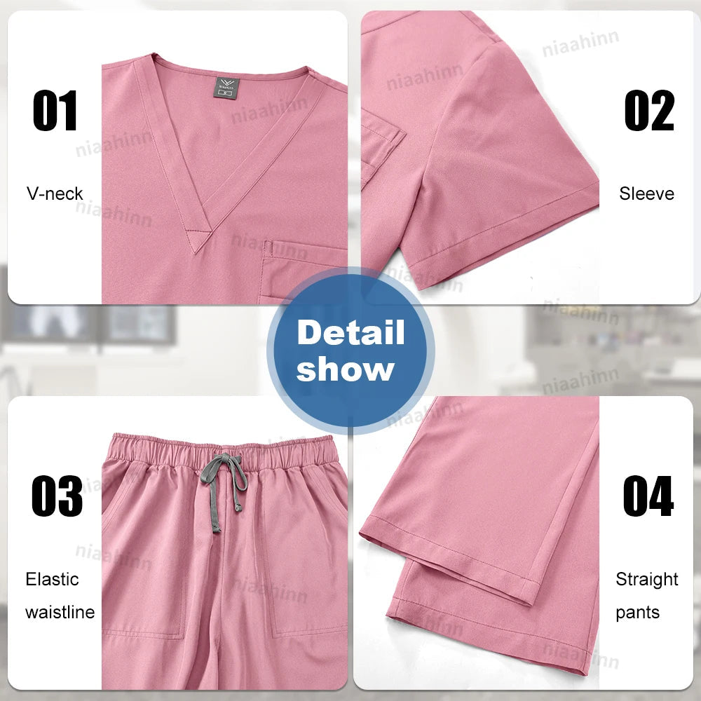 Uniforme Médical de Haute Qualité pour Femmes - Ensemble de Blouse et Pantalon pour Infirmière, Scrubs Unisexe BLACKBEARD OUTDOOR INDUSTRIES