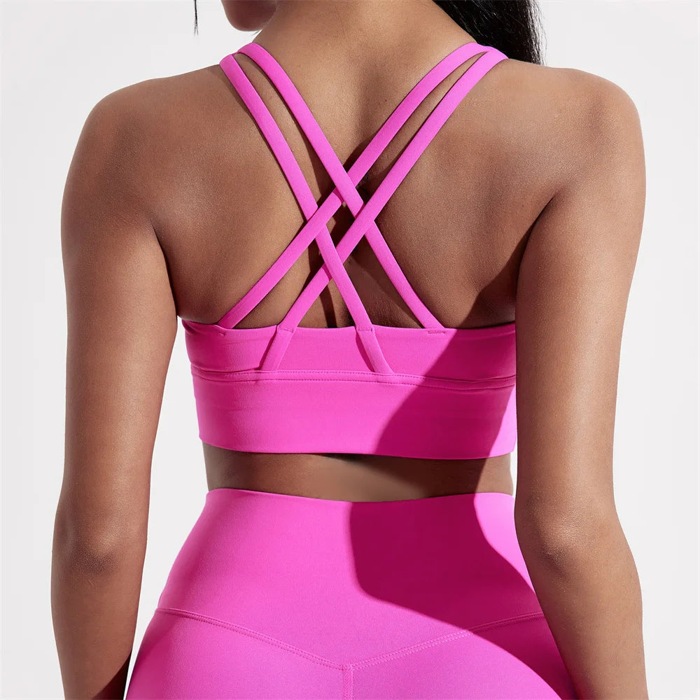 Brassière de Sport Femme Dos Croisé – Maintien Fort – Respirante & Confortable – Yoga, Fitness, Gym - BLACKBEARD OUTDOOR INDUSTRIES