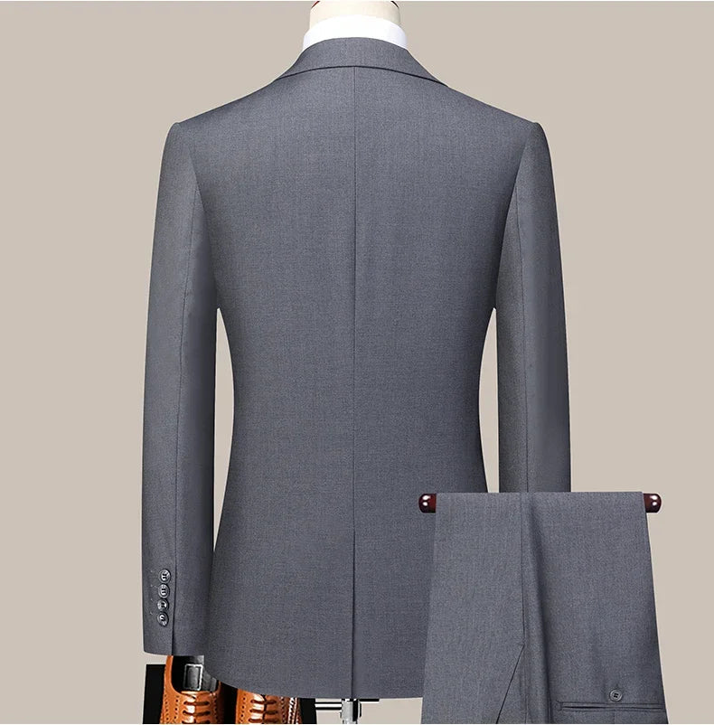 Costume Homme Slim Fit à Deux Boutons – Costume Professionnel et Élégant avec Pantalon Inclus (Tailles S-6XL) BLACKBEARD OUTDOOR INDUSTRIES