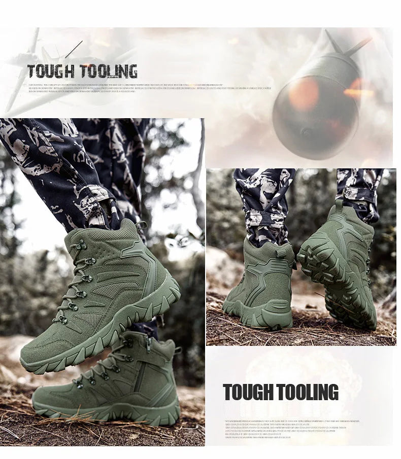 Bottes de Combat Tactiques Améliorées pour Homme - Chaussures de Randonnée Résistantes et Respirantes BLACKBEARD OUTDOOR INDUSTRIES