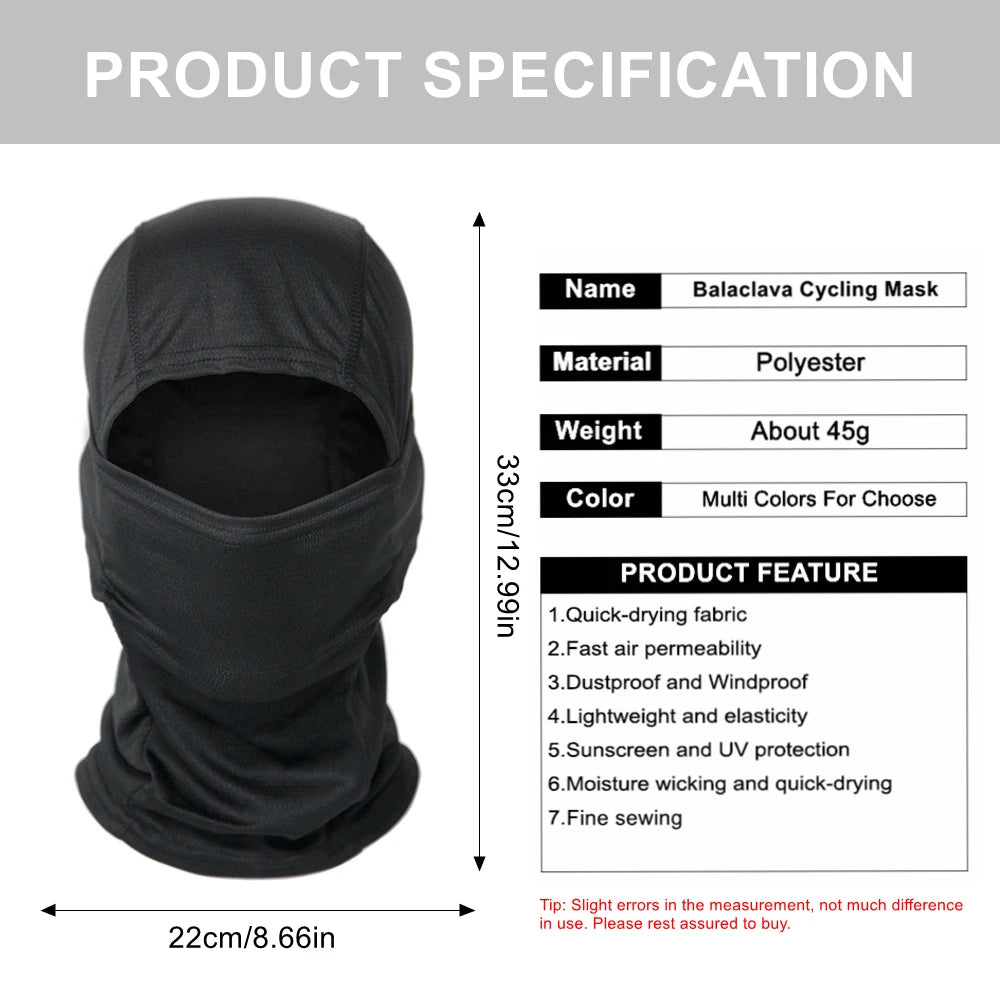 Balaclava Camouflage Multicam – Masque Intégral pour Ski, Cyclisme, Chasse, Airsoft et Plein Air - BLACKBEARD OUTDOOR INDUSTRIES