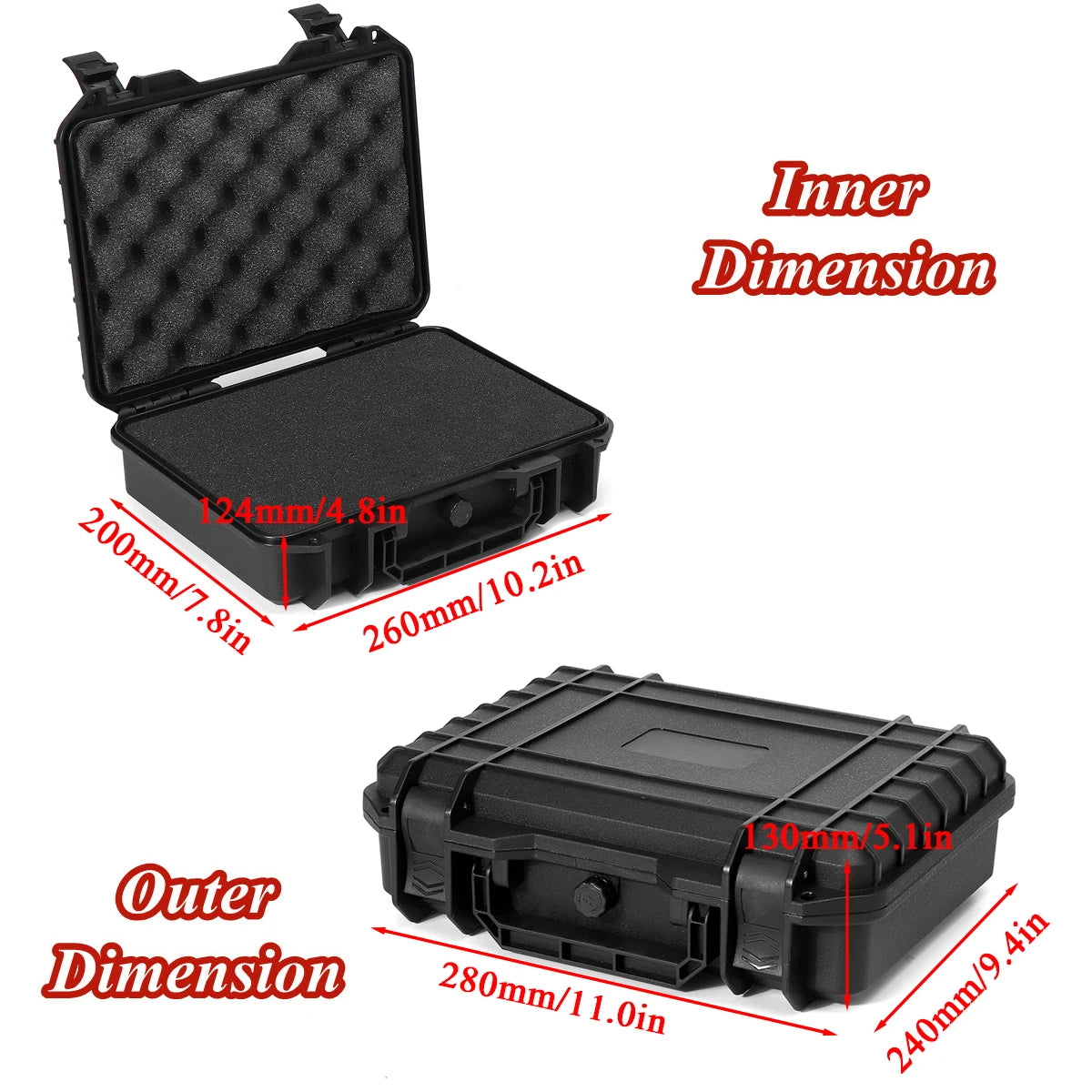 Mallette de Rangement Rigide Étanche avec Mousse Pré-Découpée – 9 Tailles Disponibles - BLACKBEARD OUTDOOR INDUSTRIES