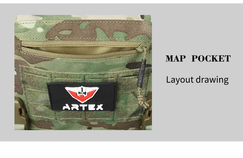 Gilet Tactique ARTEX - Gilet de Combat Léger à Libération Rapide - Porte-Plates 1000D en Polyester avec Système MOLLE - Chaleco Tactico - Gilet Militaire BLACKBEARD OUTDOOR INDUSTRIES