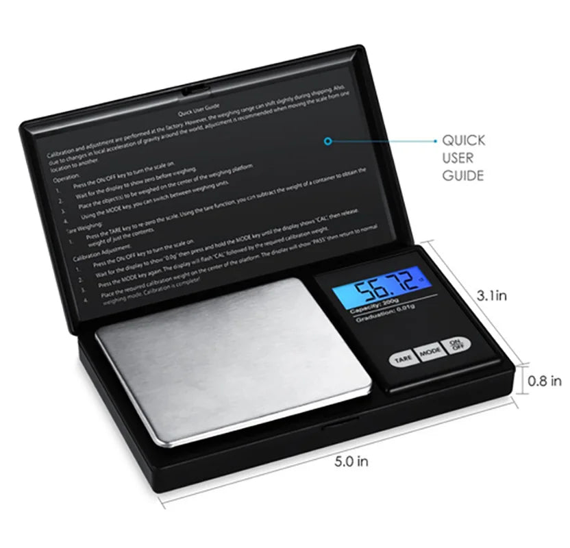 Mini Balance de Précision Numérique 0.01g – Échelle Électronique Portable pour Or, Bijoux, Poudres & Plus Ma boutique
