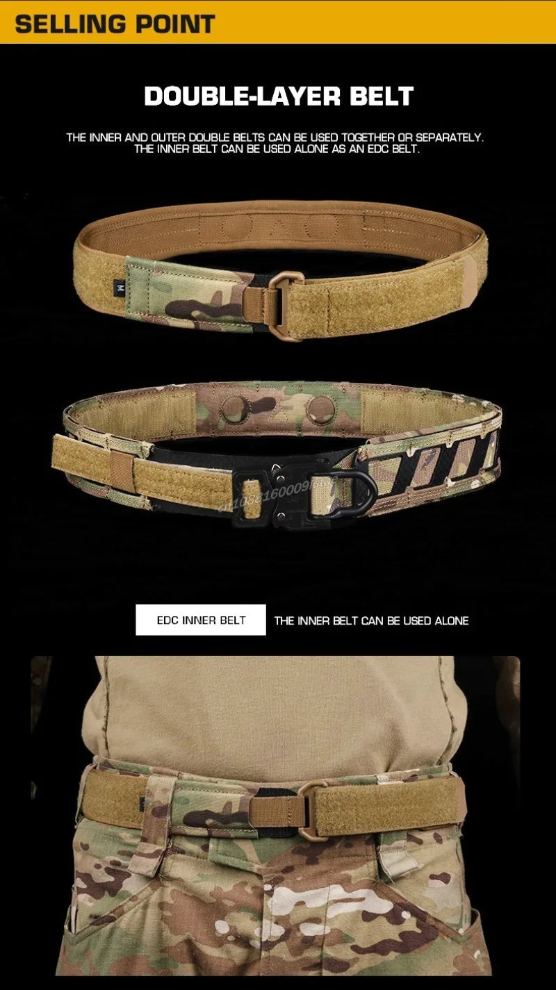 Ceinture Tactique Magnétique EDC - Ceinture de Combat à Libération Rapide pour Airsoft, CCW, Chasse et Utilisation Extérieure BLACKBEARD OUTDOOR INDUSTRIES