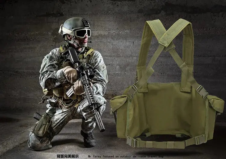 Chest Rig Tactique Universel – 7 Poches – Tissu Renforcé 800D Ma boutique