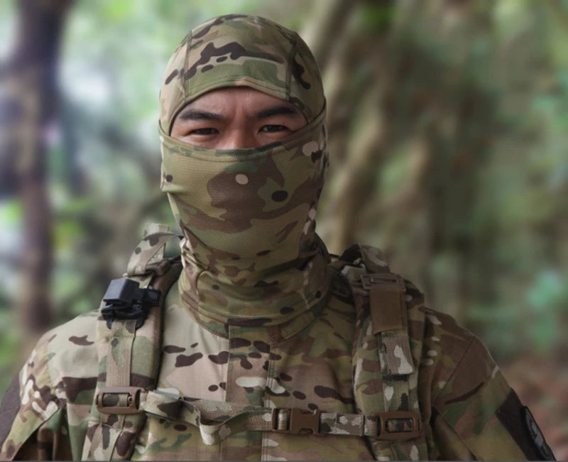 Balaclava Camouflage Multicam – Masque Intégral pour Ski, Cyclisme, Chasse, Airsoft et Plein Air - BLACKBEARD OUTDOOR INDUSTRIES