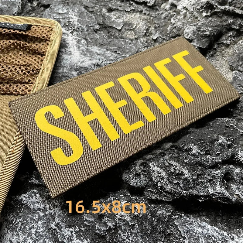 Insigne d'Identification sheriff US – Patch Brodé SHERIFF Tactique à Fixation Velcro - BLACKBEARD OUTDOOR INDUSTRIES