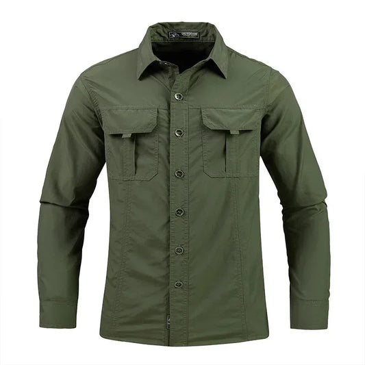 Chemise Homme à Manches Longues Léger et Séchage Rapide - Chemise Respirante de Sport et Protection Solaire pour Randonnée et Activités en Plein Air - BLACKBEARD OUTDOOR INDUSTRIES