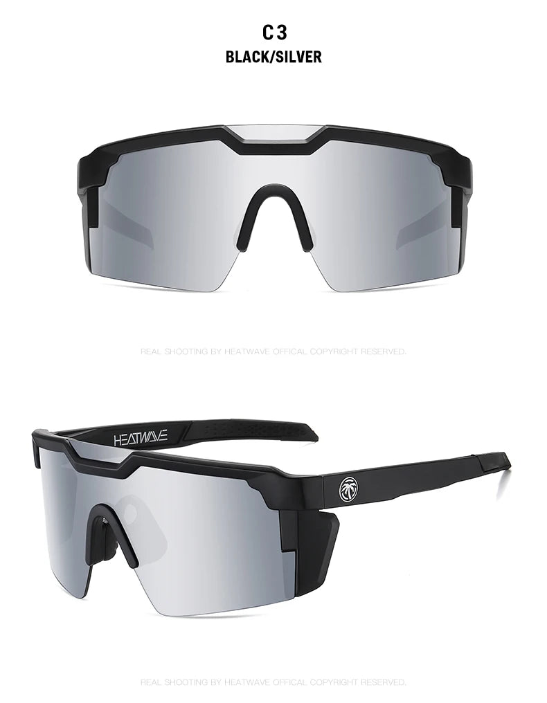Lunettes de Soleil Heat Wave – Sport Cyclisme Style Conjugué, Polarisées, Anti-reflet, UV400 – Pour Homme & Femme - BLACKBEARD OUTDOOR INDUSTRIES