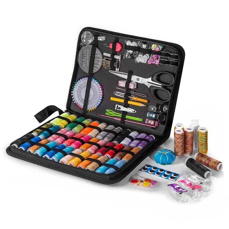 Kit Complet de Couture avec Fils, Aiguilles, Ciseaux, Mètre Ruban, Boutons - Set de Couture Portable pour DIY, Broderie, et Travaux Manuels BLACKBEARD OUTDOOR INDUSTRIES