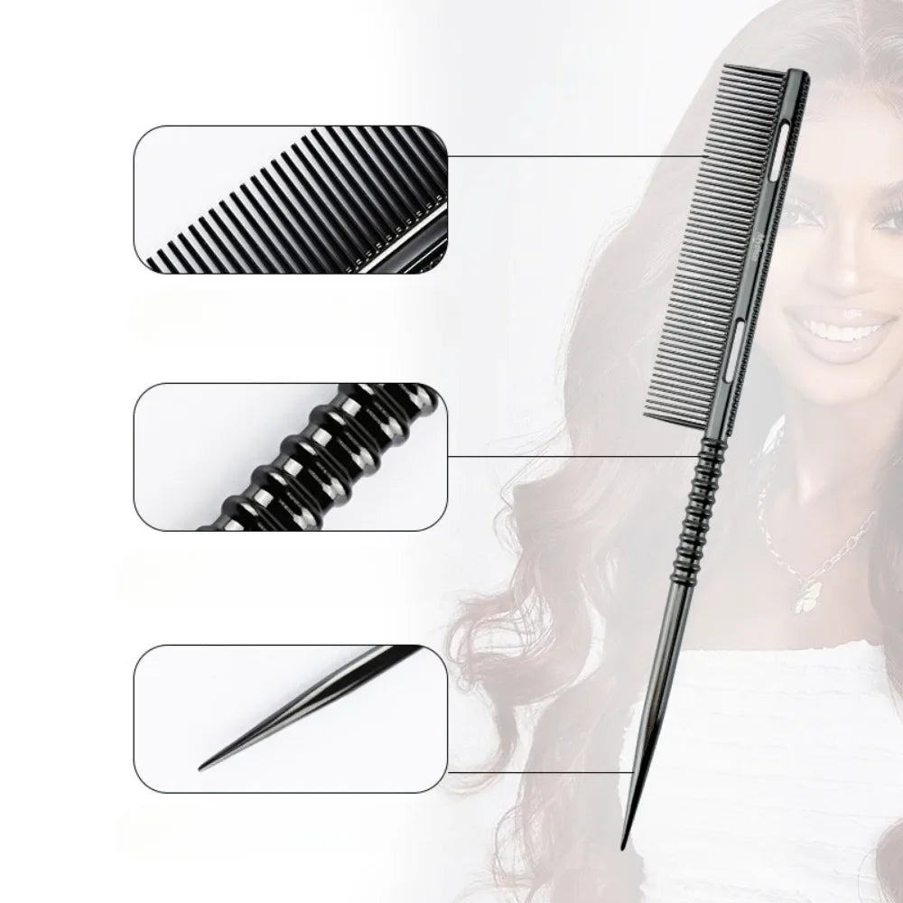 Peigne à Queue en Aluminium – Coiffure & Coupe | Accessoire de Salon pour Hommes et Femmes - BLACKBEARD OUTDOOR INDUSTRIES