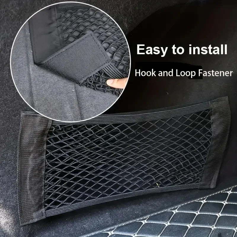 Filet de Rangement Universel Double Maille pour Coffre de Voiture – Anti-Glisse, Fixation Extincteur, Organisation Multi-Usage - BLACKBEARD OUTDOOR INDUSTRIES