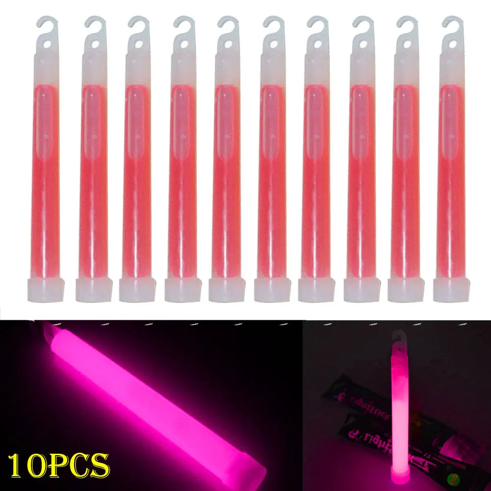 Lot de 10 Bâtons Lumineux Fluorescents avec Crochet – 6 pouces (15 cm) - BLACKBEARD OUTDOOR INDUSTRIES