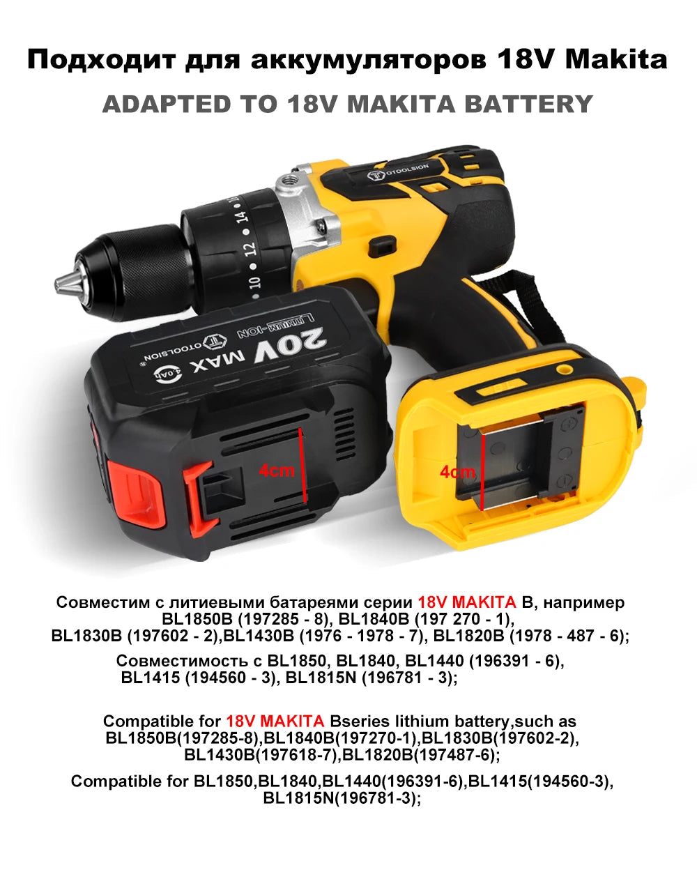 OToolsion 20V 13MM Perceuse sans fil à moteur Brushless – Visseuse à impact pour béton BLACKBEARD OUTDOOR INDUSTRIES
