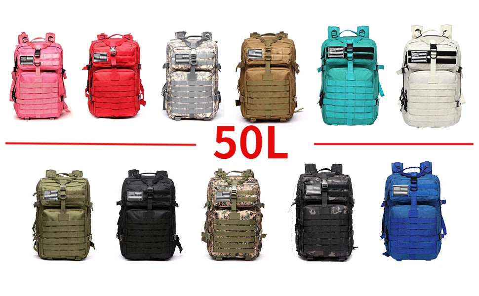 Thuram Sac à Dos Nylon 1000D Imperméable 30L/50L – Trekking, Pêche, Chasse, Camping, Randonnée - BLACKBEARD OUTDOOR INDUSTRIES