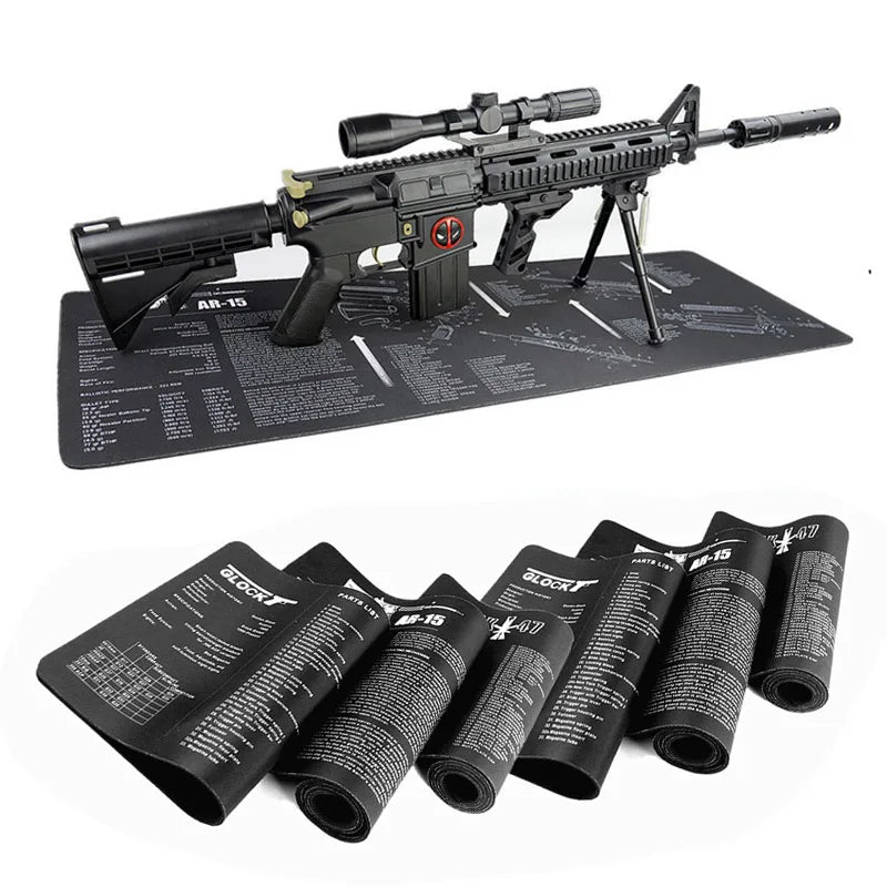 Tapis de Nettoyage pour Arme – Tapis d'Armurier avec Schéma Technique | CLUSGO - BLACKBEARD OUTDOOR INDUSTRIES