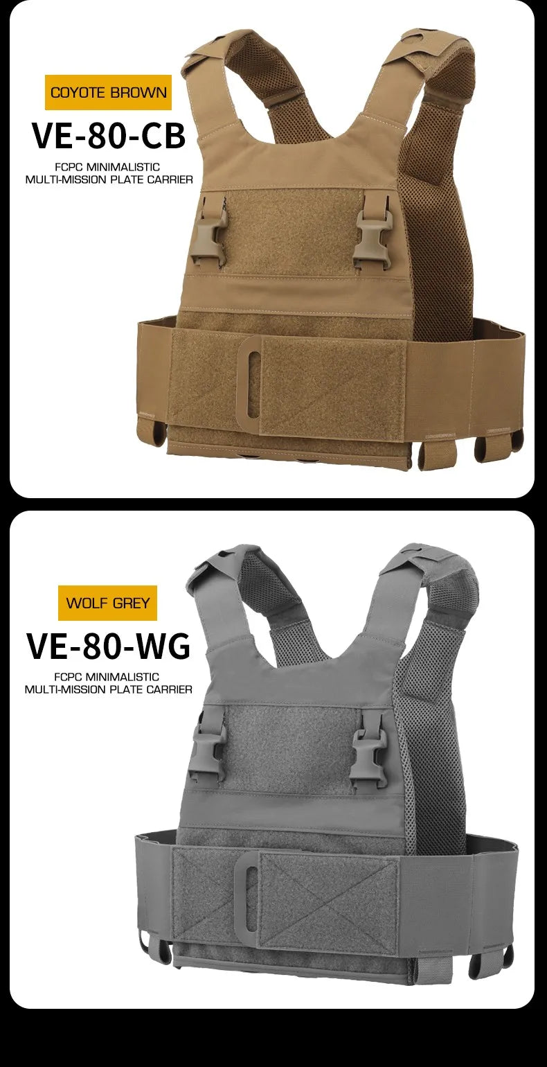 Gilet tactique multi-missions minimaliste FCPC - Porte-plaque léger en Cordura BLACKBEARD OUTDOOR INDUSTRIES