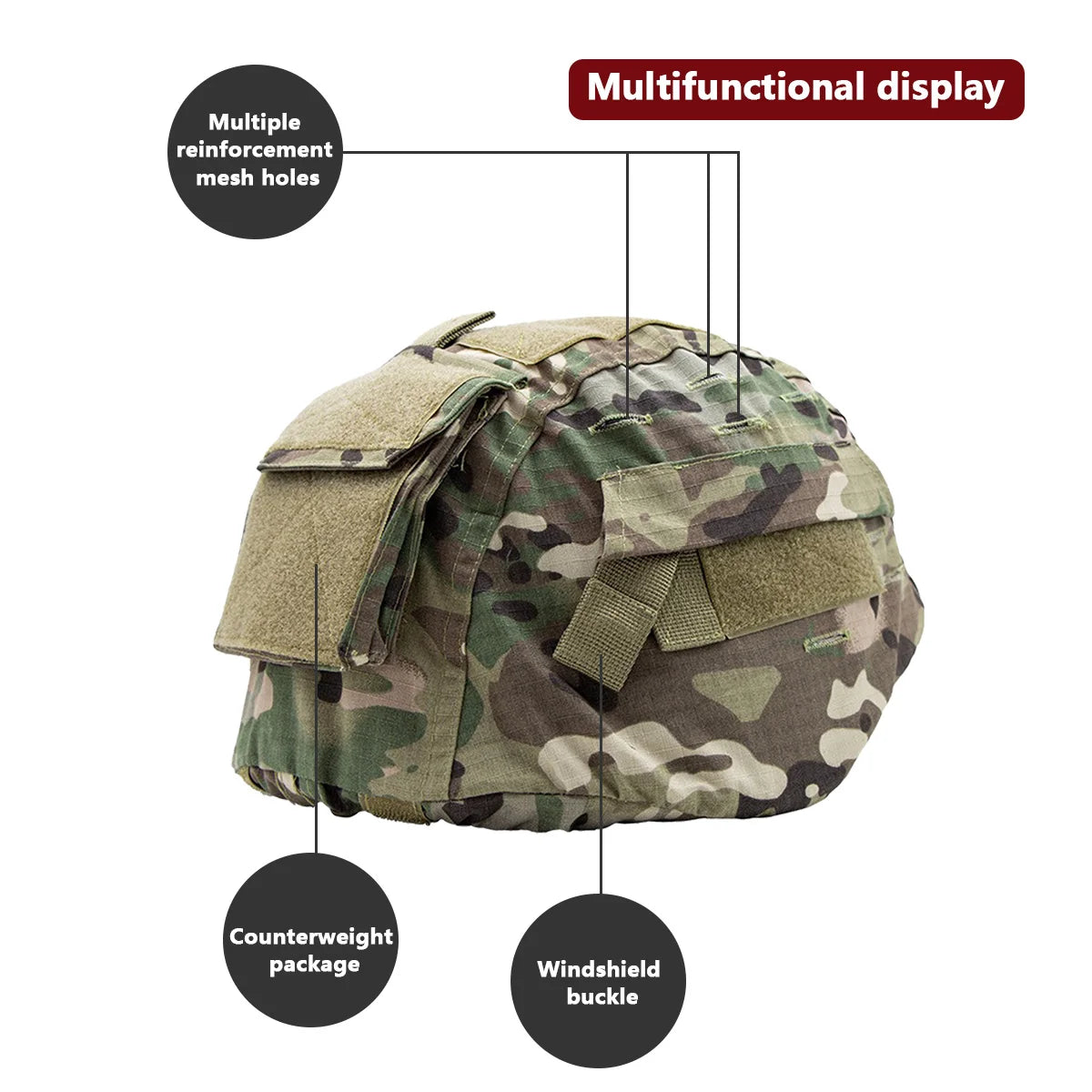 Housse Camouflage Tactique pour Casque MICH 2000 Ma boutique